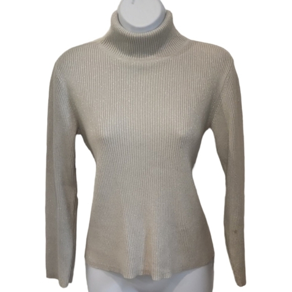 Liz Claiborne Metallic Turtle Neck - Picture 1 of 4